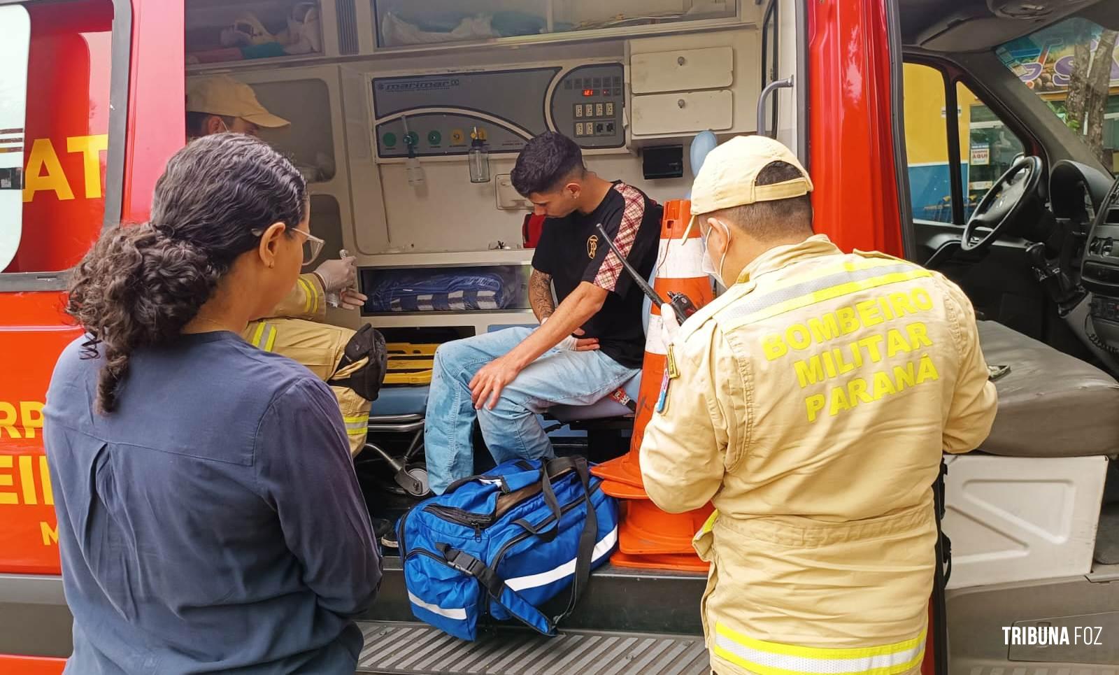 Siate socorre motociclista após colisão na Vila Yolanda