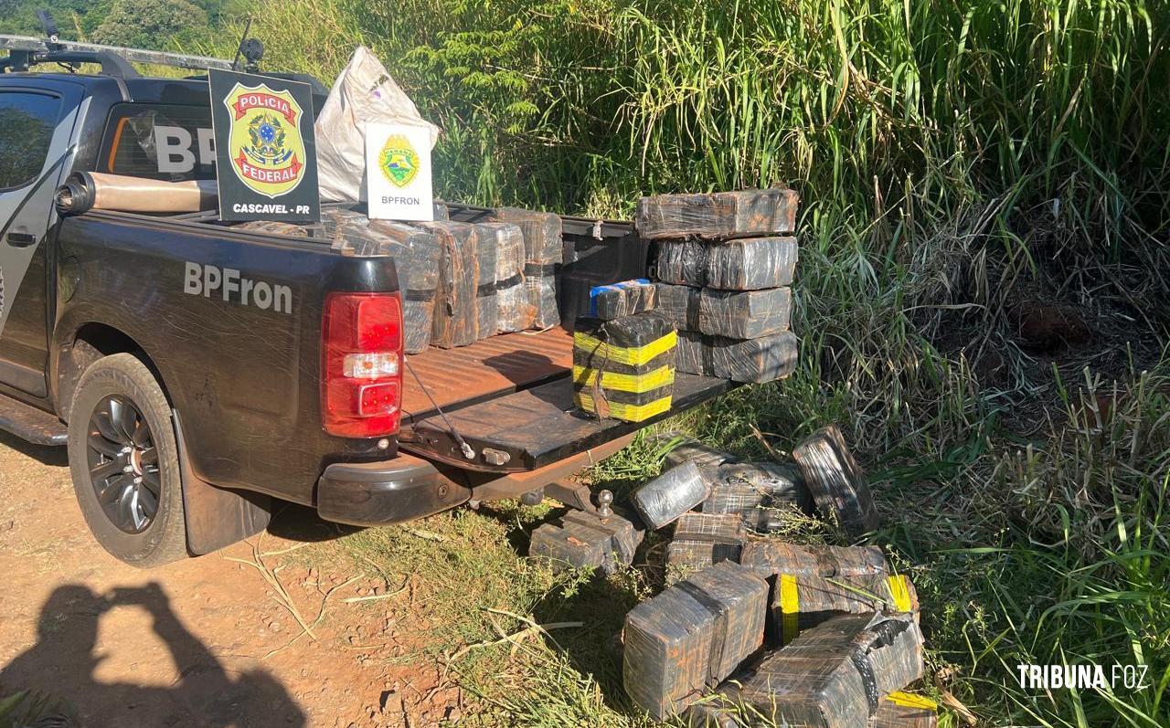 BPFRON apreende 606 Kg de maconha na Vila Celeste, em Santa Helena