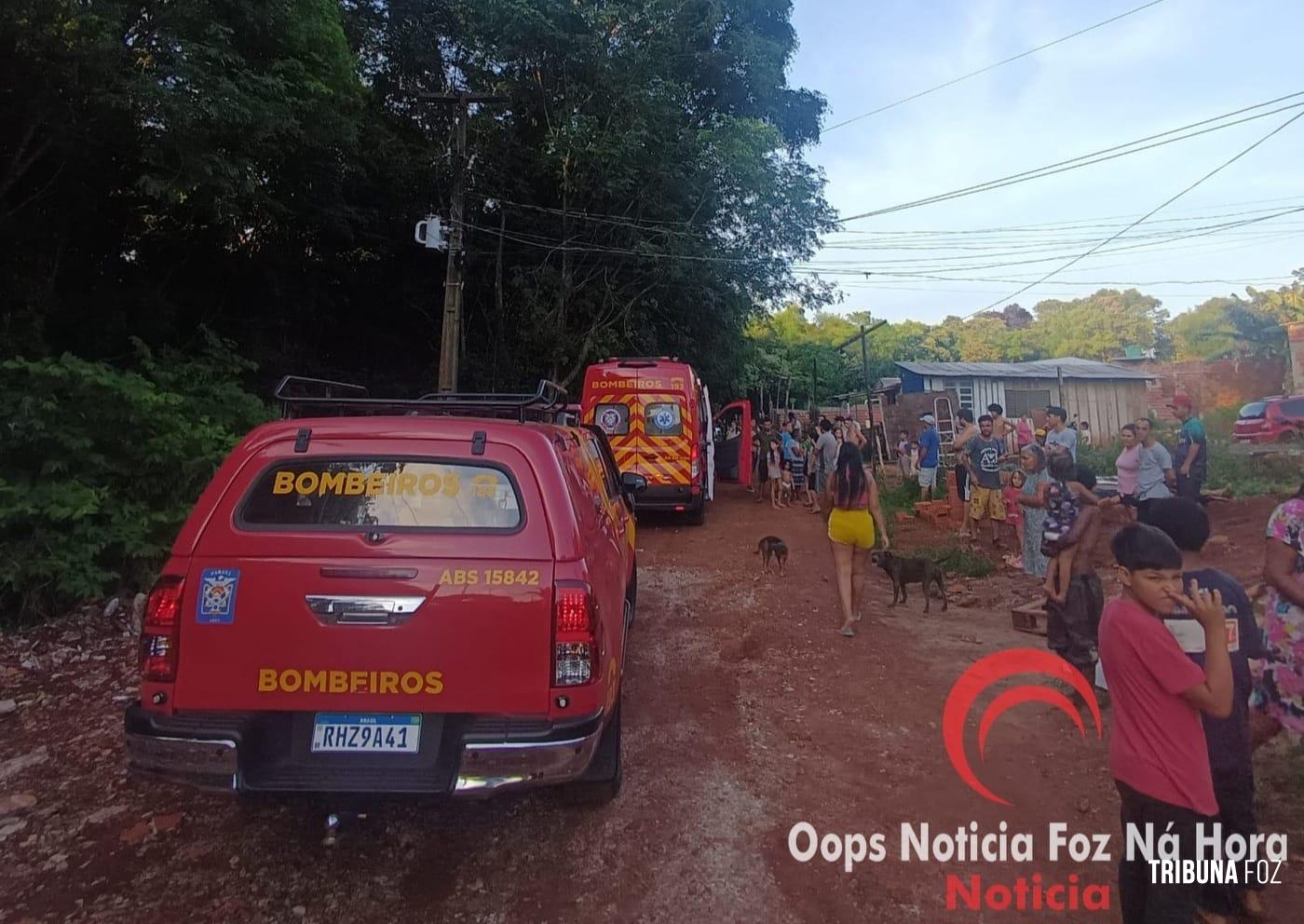 Homem sofre choque elétrico durante instalação clandestina de energia em área de invasão Homem sofre choque elétrico durante instalação clandestina de energia em área de invasão