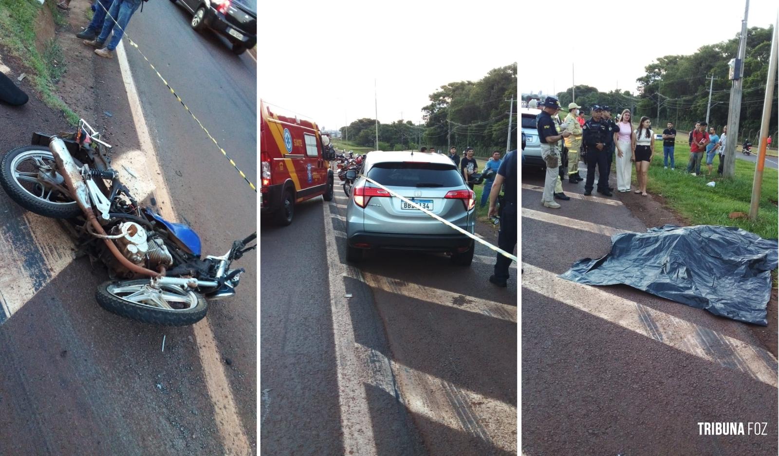 Motociclista paraguaio morre após colisão na BR-277 em Foz do Iguaçu 