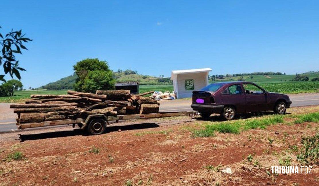 Operação Proclamação da República apreende madeira ilegal e detém duas pessoas em Santa Helena