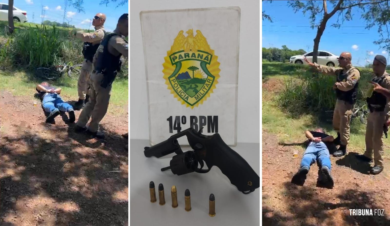 Policia Militar prende homem portando arma de fogo no bairro Três Lagoas