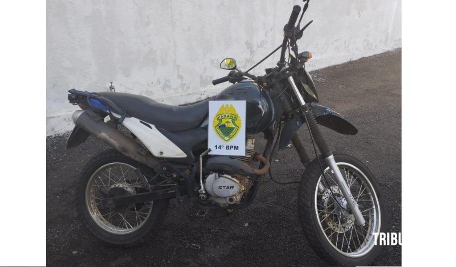 Policia Militar recupera motocicleta furtada no Bairro Vila A