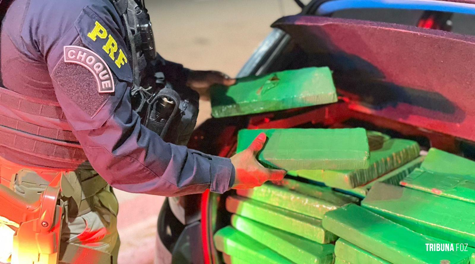 PRF apreende 150 Kg de maconha que seria levado para Ponta Grossa