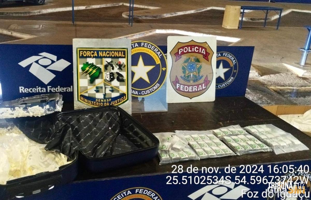 Receita Federal e Força Nacional apreendem 5 Kg de haxixe na Ponte da Amizade Receita Federal e Força Nacional apreendem 5 Kg de haxixe na Ponte da Amizade