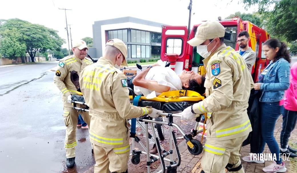 Siate socorre motociclista idoso após acidente na região da Vila A