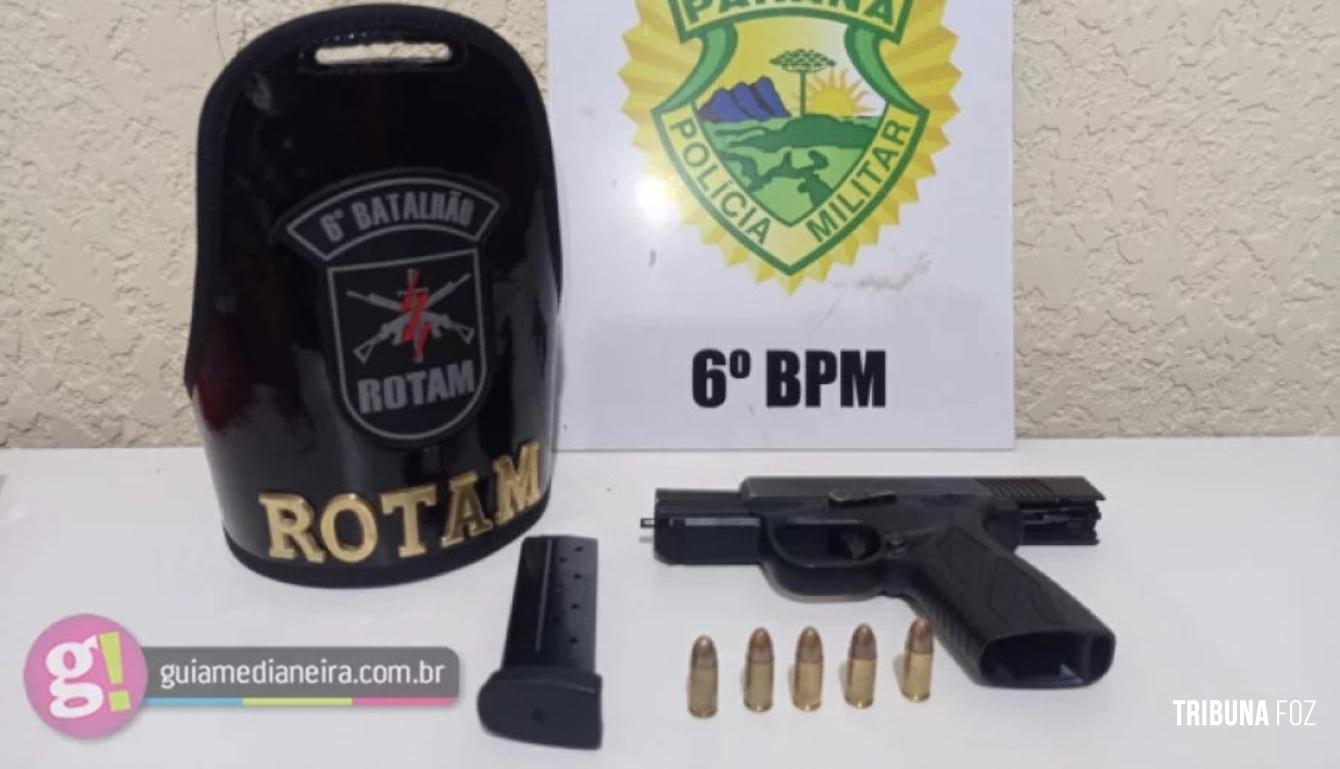 ROTAM apreende pistola e prende duas pessoas em Matelândia