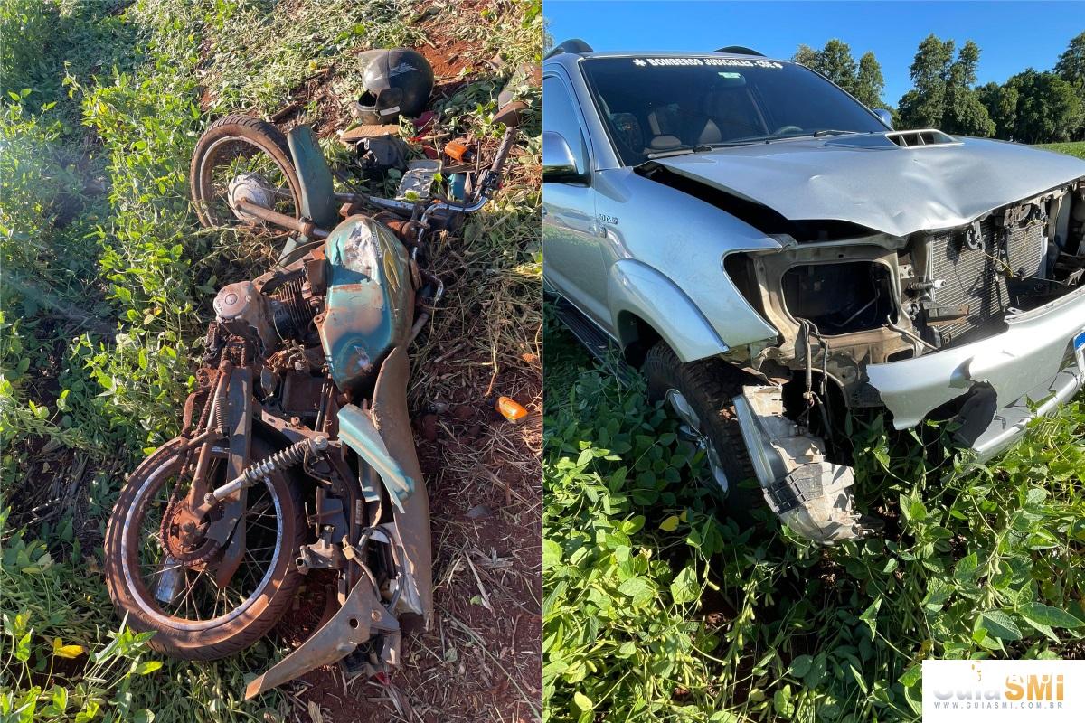 Acidente grave deixa motociclista ferido na estrada da prainha de Santa Terezinha de Itaipu Acidente grave deixa motociclista ferido na estrada da prainha de Santa Terezinha de Itaipu
