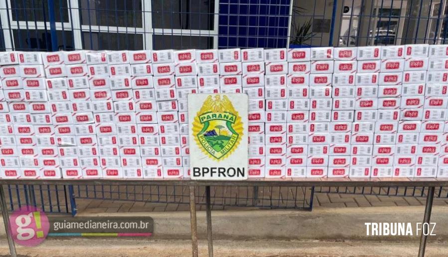 BPFRON apreende carga de cigarros contrabandeados em Medianeira BPFRON apreende carga de cigarros contrabandeados em Medianeira