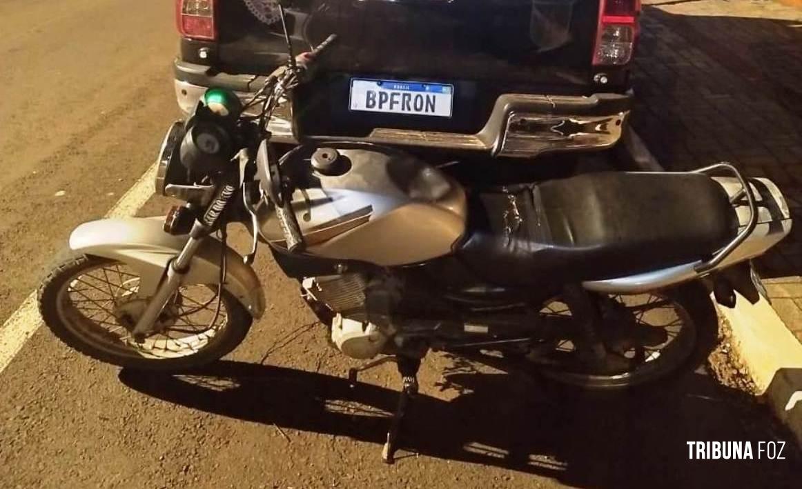 BPFRON recupera motocicleta furtada em Santo Antônio do Sudoeste BPFRON recupera motocicleta furtada em Santo Antônio do Sudoeste