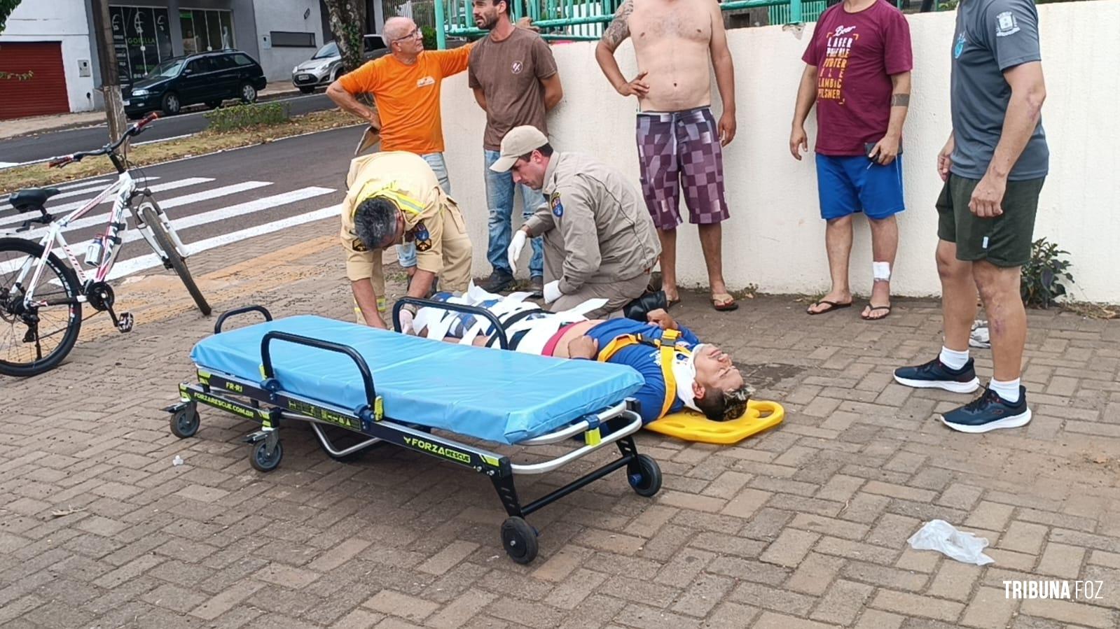 Motociclista fica gravemente ferido após colisão na Av. Javier Koelbel Motociclista fica gravemente ferido após colisão na Av. Javier Koelbel