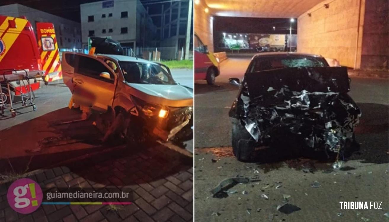 Motorista fica ferido após acidente de trânsito em Medianeira Motorista fica ferido após acidente de trânsito em Medianeira