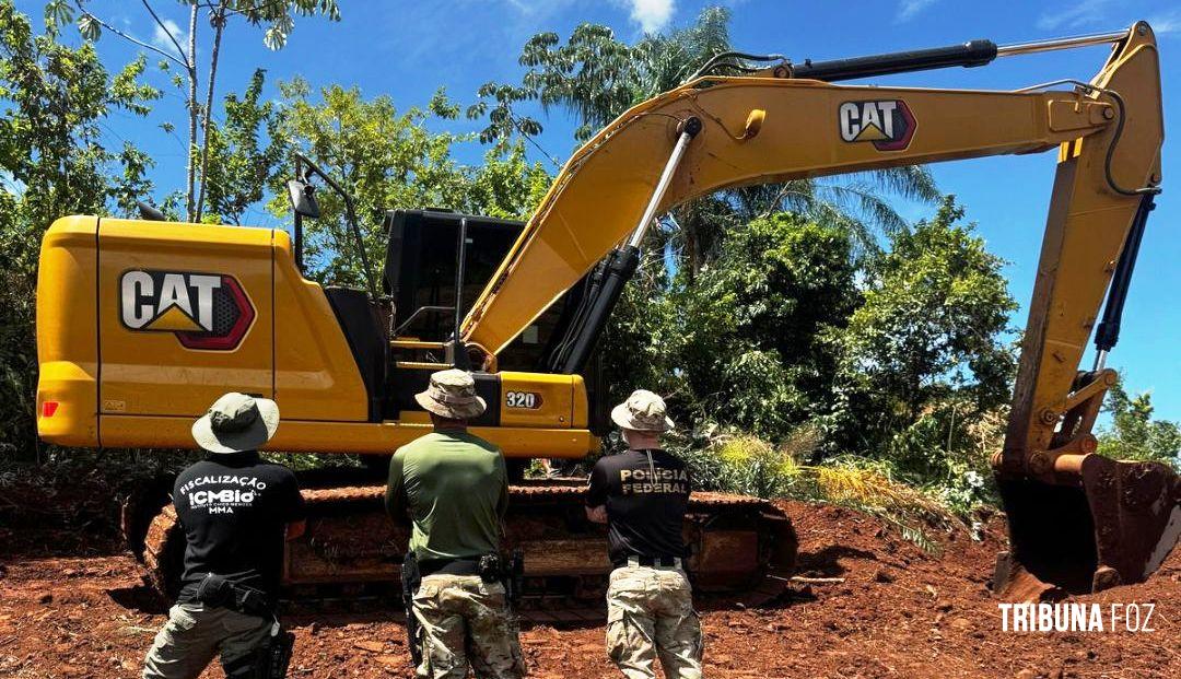 PF e ICMBIO flagram ação de desmatamento em área de interesse do Parque Nacional do Iguaçu PF e ICMBIO flagram ação de desmatamento em área de interesse do Parque Nacional do Iguaçu