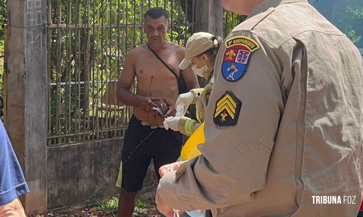 PM, SIATE E SAMU são mobilizados no Alto da Boa Vista após homem levar um tiro de espingarda de chumbinho no peito