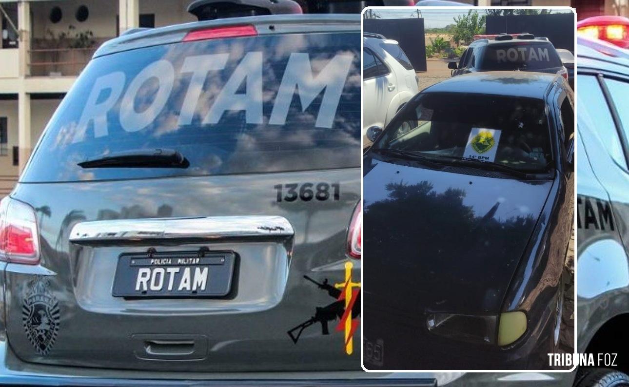 ROTAM recupera veículo argentino roubado no Jardim Jupira ROTAM recupera veículo argentino roubado no Jardim Jupira