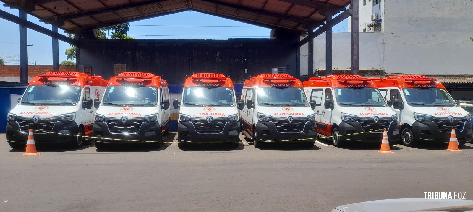 Seis ambulâncias novas do SAMU seguem paradas