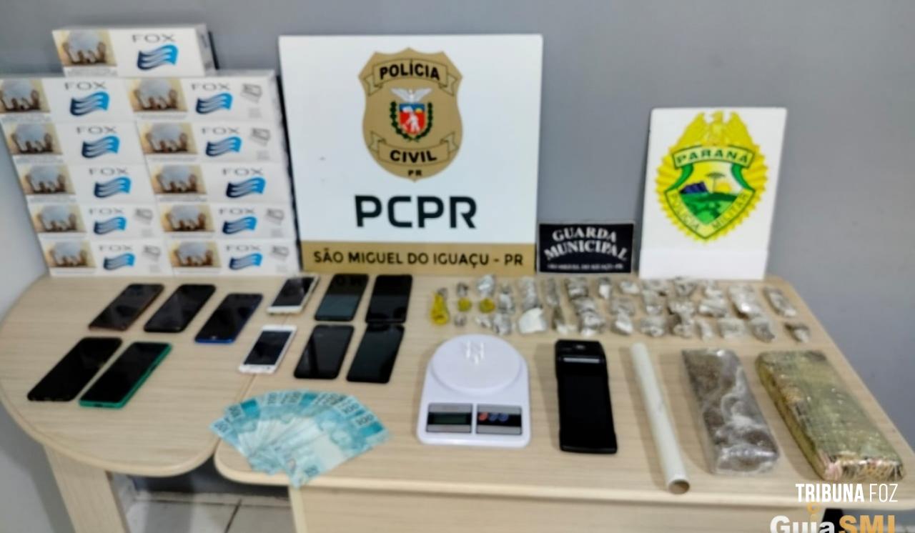 Adolescente é apreendido e operação policial resultante em prisões e apreensões em São Miguel do Iguaçu