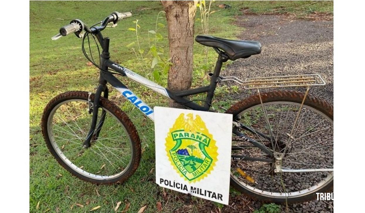 Bicicleta encontrada pela PM aguarda ser devolvida ao proprietário em Santa Helena