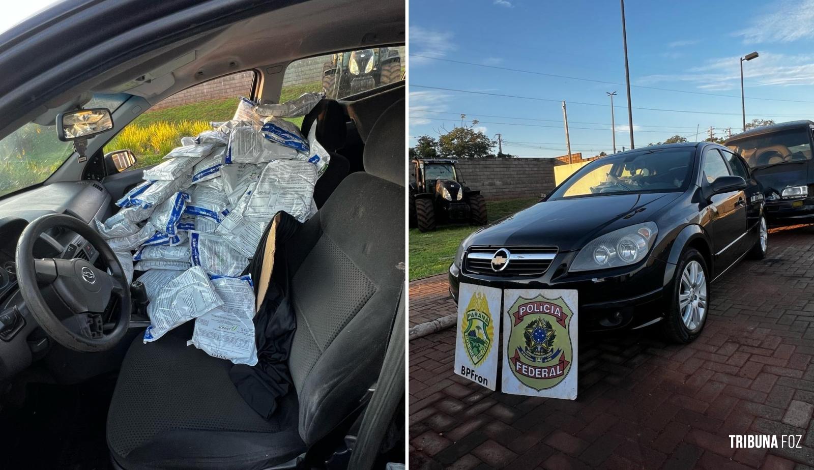 BPFRON e PF apreendem 225 Kg de agrotóxicos de origem estrangeira em Marechal Cândido Rondon