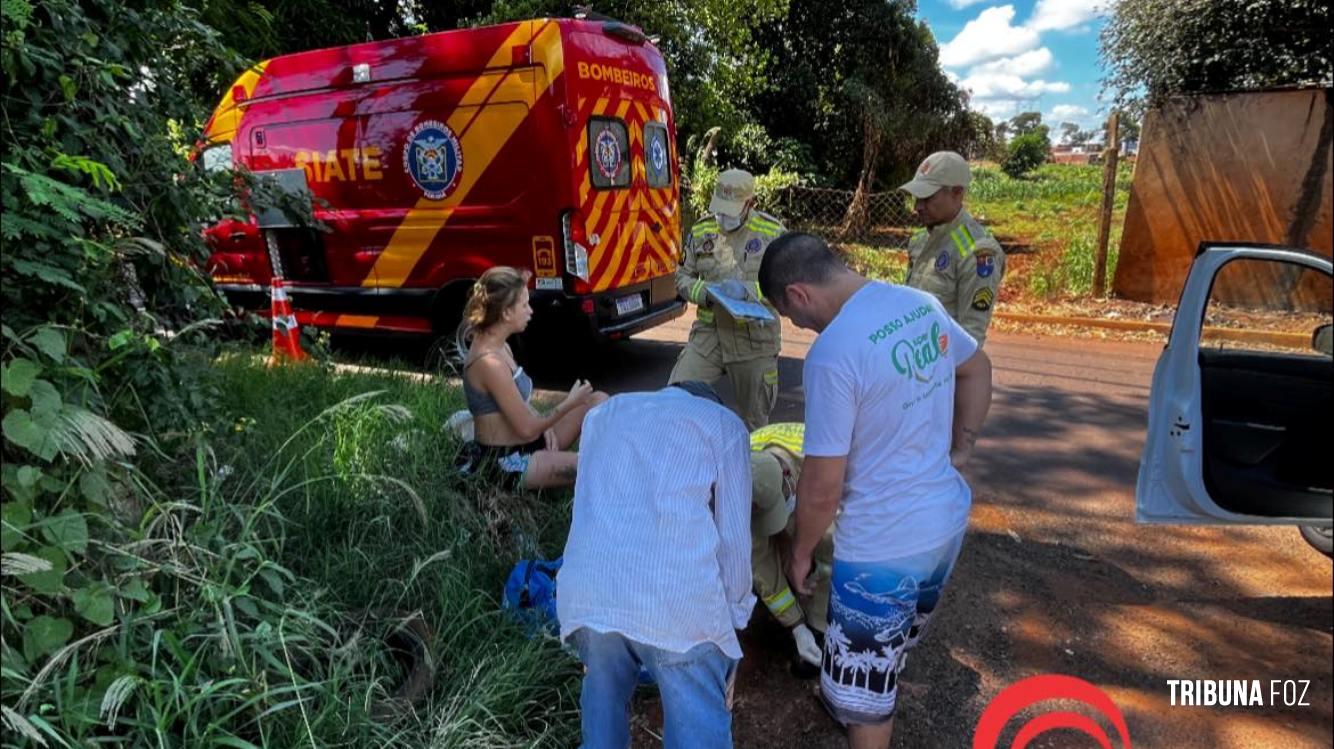 Casal fica ferido após acidente de trânsito no Bairro São Sebastião Casal fica ferido após acidente de trânsito no Bairro São Sebastião