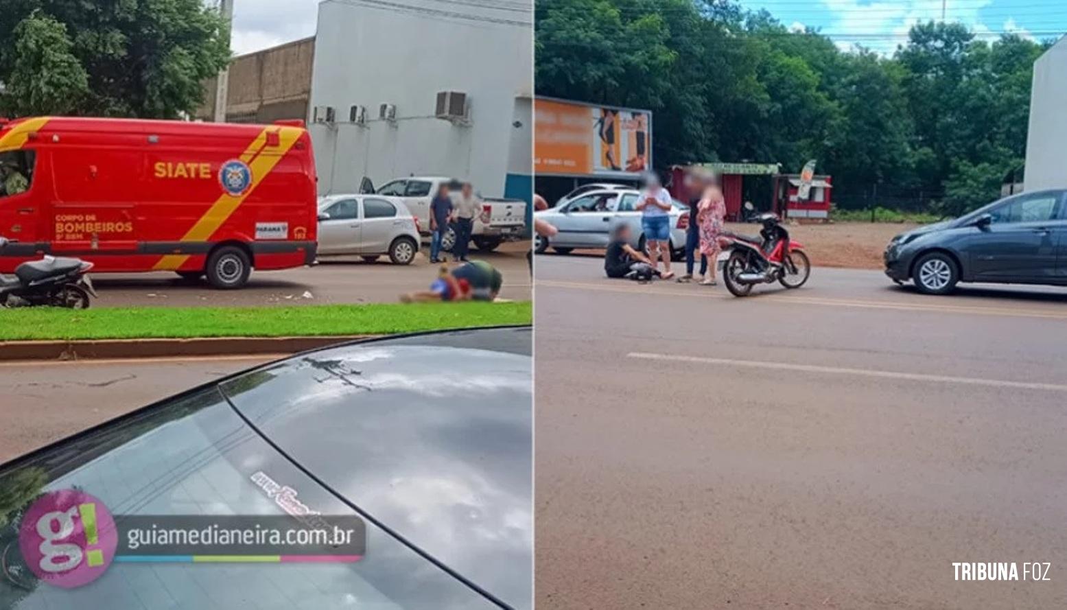Dois acidentes com motociclistas são registrados em menos de meia hora em Medianeira Dois acidentes com motociclistas são registrados em menos de meia hora em Medianeira