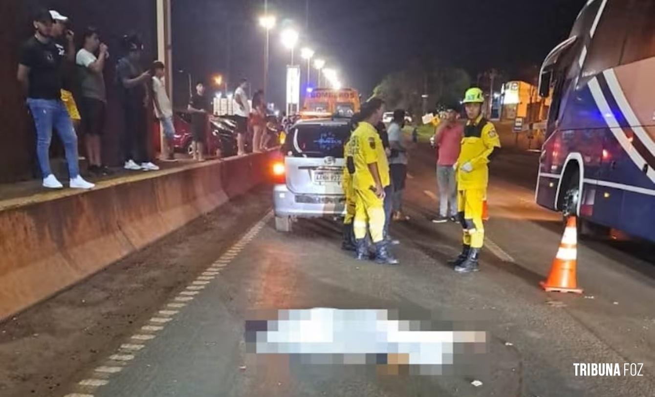 Pedestre morre atropelado por um micro-ônibus em Ciudad Del Este Pedestre morre atropelado por um micro-ônibus em Ciudad Del Este