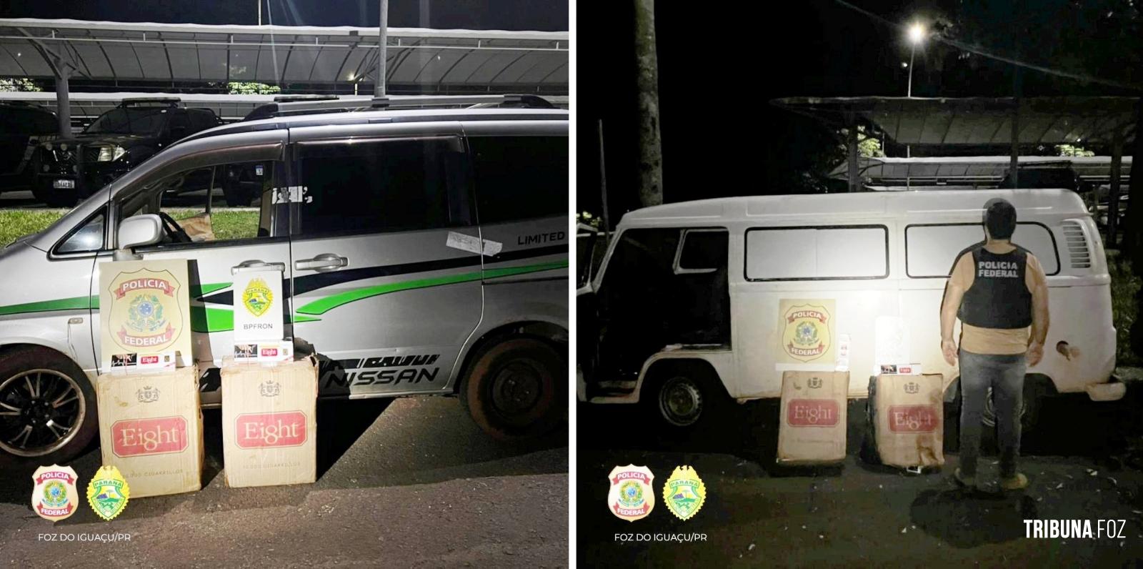 PF e PM apreendem dois veículos com cigarros contrabandeados em Itaipulândia PF e PM apreendem dois veículos com cigarros contrabandeados em Itaipulândia