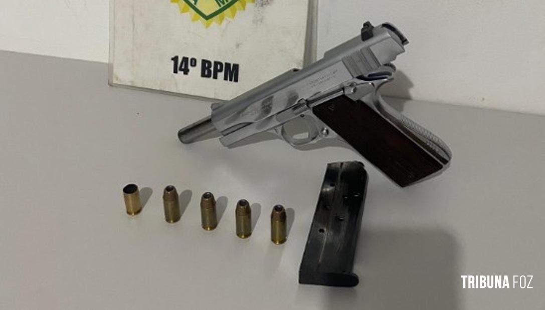 PM prende homem com pistola 45 após disparos de arma de fogo no Bairro Morumbi