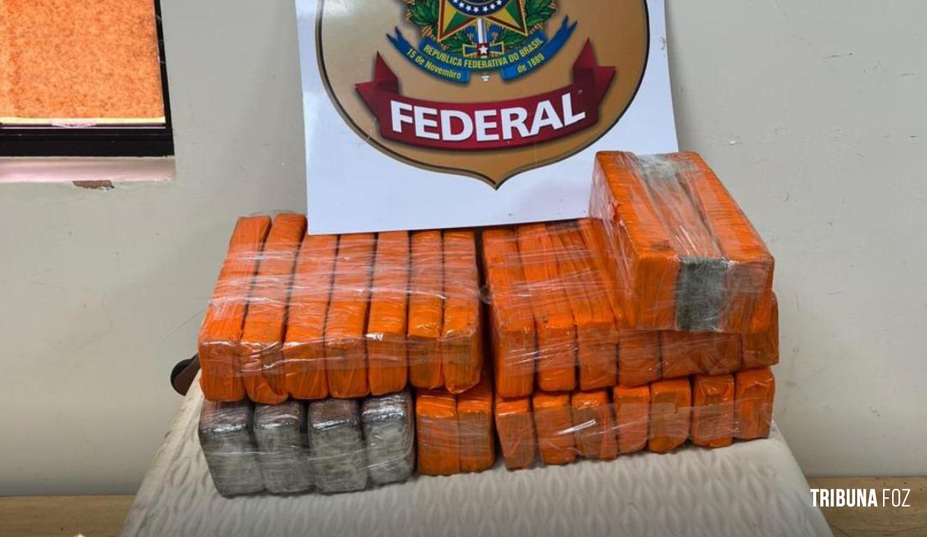 Policia Federal apreende mala de viagem com tabletes de maconha na rodoviária de Foz do Iguaçu Policia Federal apreende mala de viagem com tabletes de maconha na rodoviária de Foz do Iguaçu