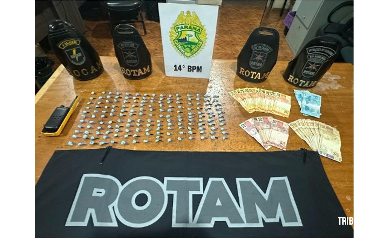 Polícia Militar prende homem na que vendia cocaina na cidade de Medianeira