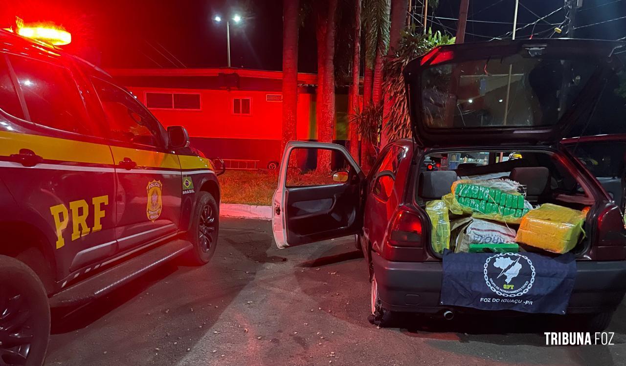 PRF intercepta 200 quilos de maconha na BR-277 após perseguição policial PRF intercepta 200 quilos de maconha na BR-277 após perseguição policial