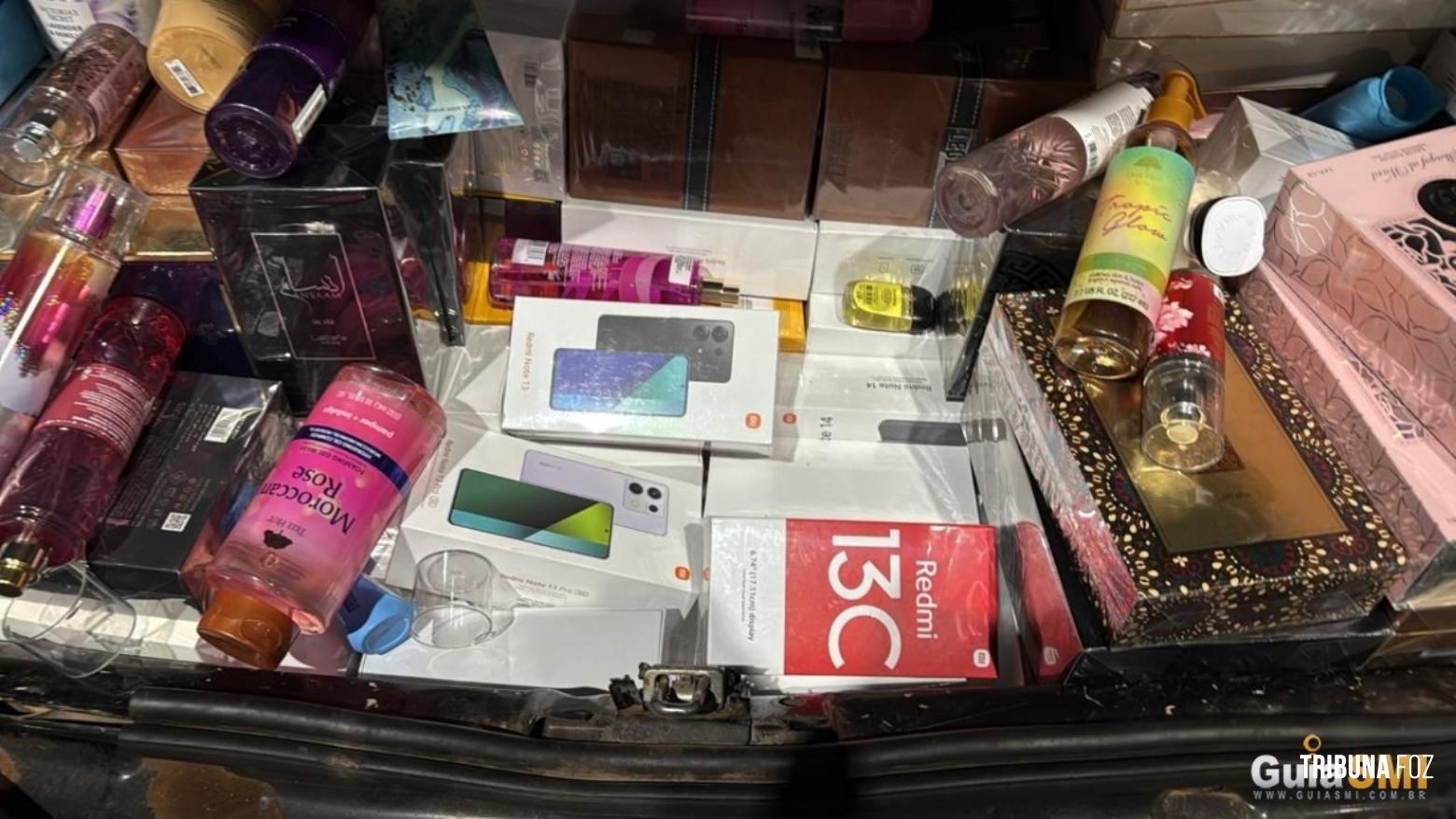 Receita Federal apreende R$ 135 mil em eletrônicos, perfumes e pneus em São Miguel do Iguaçu Receita Federal apreende R$ 135 mil em eletrônicos, perfumes e pneus em São Miguel do Iguaçu