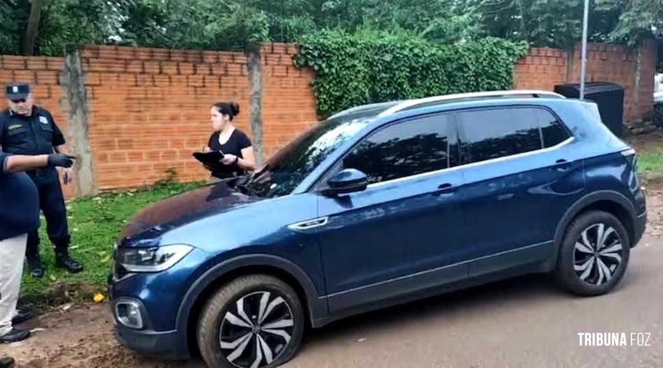 Assaltantes usam carro blindado roubado no Brasil em Ciudad Del Este Assaltantes usam carro blindado roubado no Brasil em Ciudad Del Este