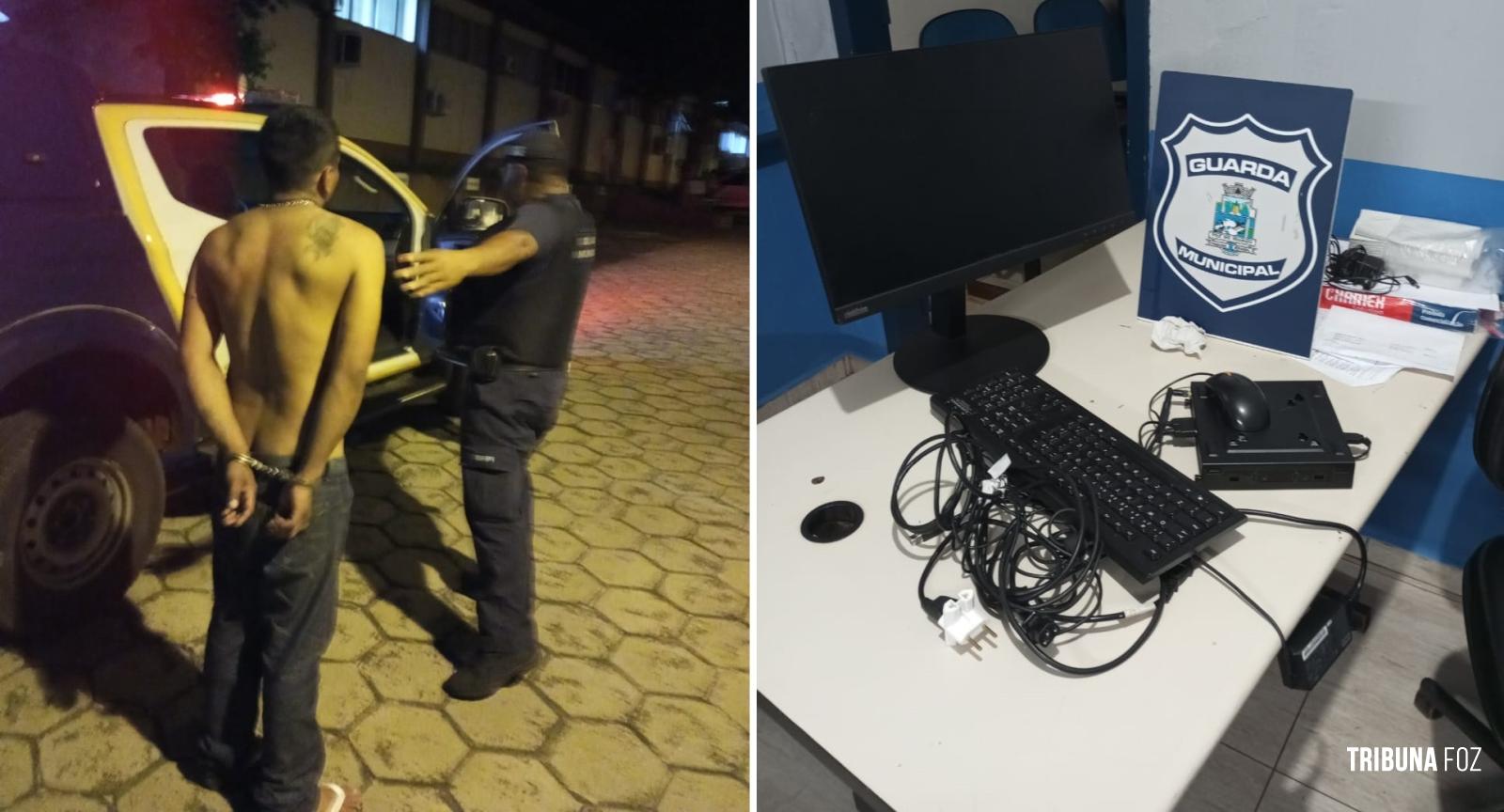Guarda Municipal prende em flagrante homem que furtou o Centro de Convivência do Idoso durante a madrugada Guarda Municipal prende em flagrante homem que furtou o Centro de Convivência do Idoso durante a madrugada