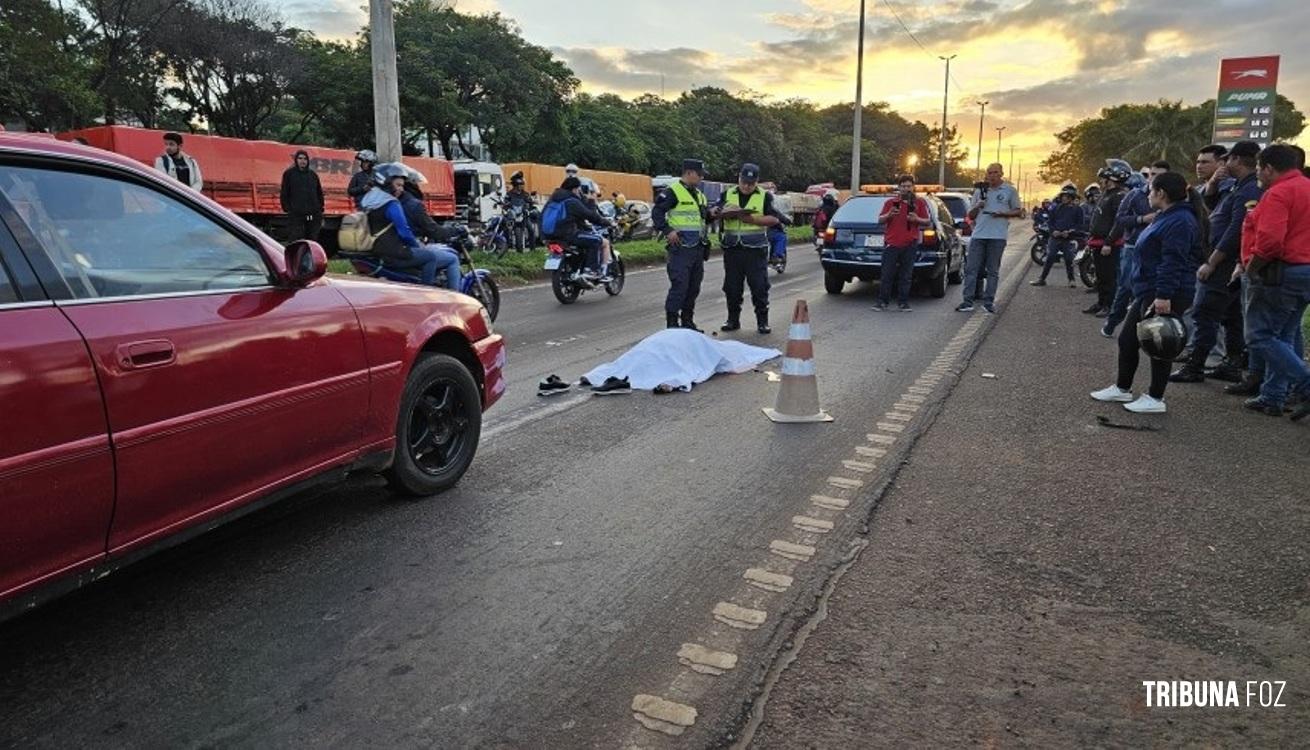 Mulher morre atropelada na Ruta PY-02 em Ciudad Del Este Mulher morre atropelada na Ruta PY-02 em Ciudad Del Este