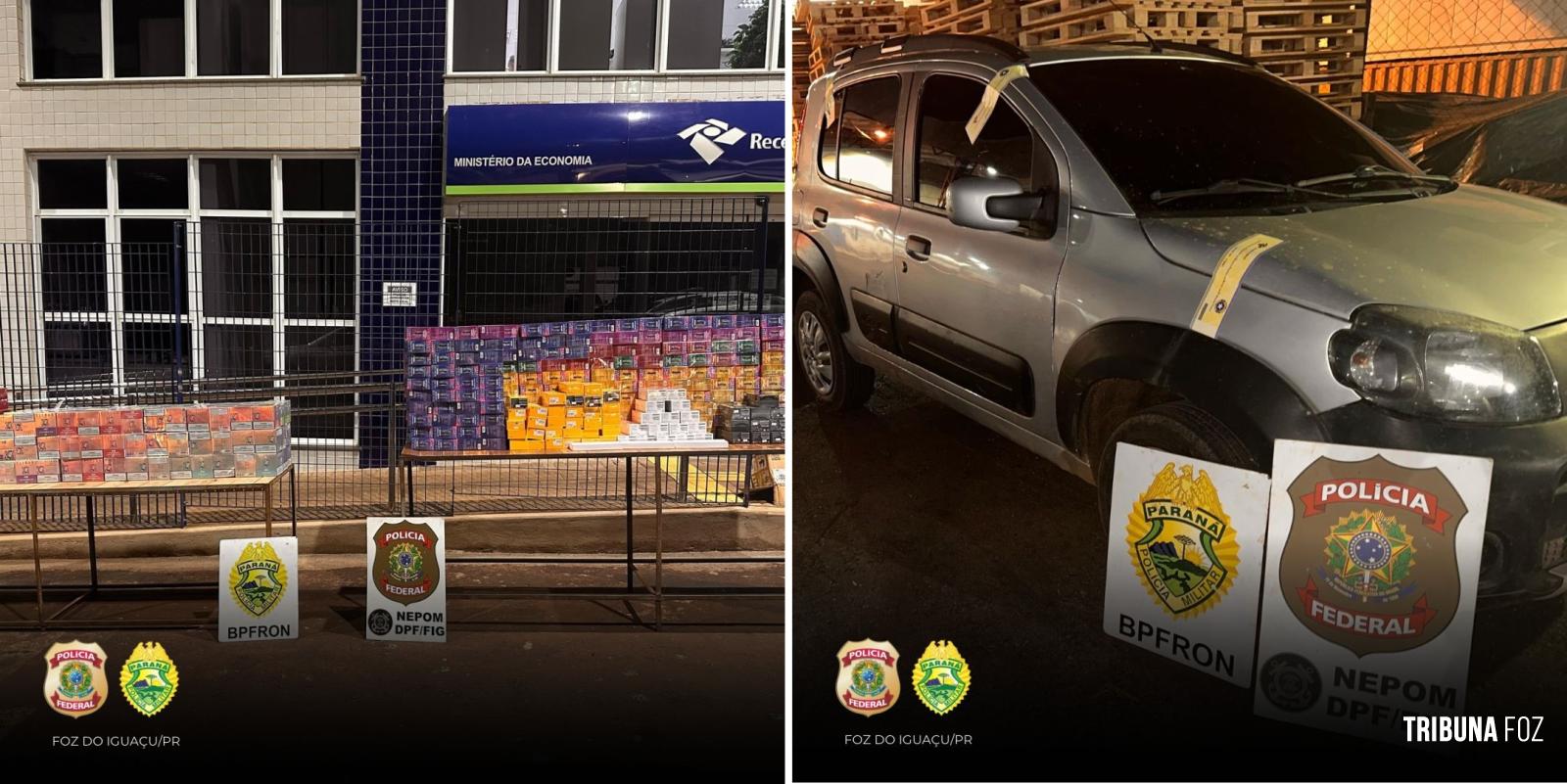 Policia Federal e PM apreendem veículo com mercadorias na barranca do rio Paraná, no Bairro Porto Meira Policia Federal e PM apreendem veículo com mercadorias na barranca do rio Paraná, no Bairro Porto Meira