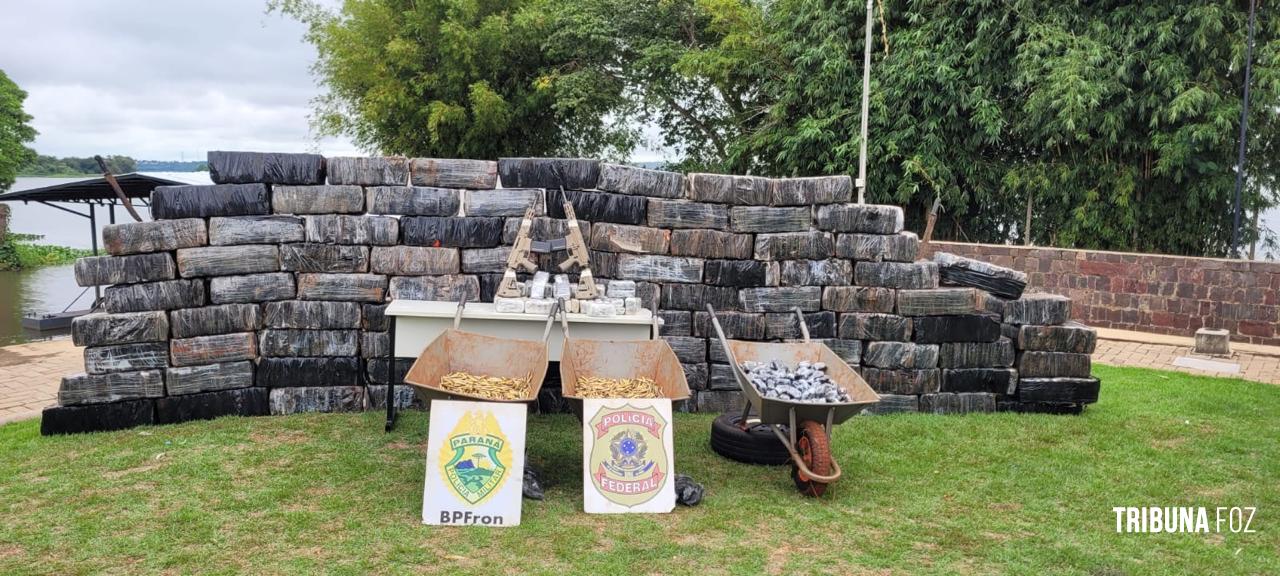 Policia Federal e Policia Militar realizam mega apreensão de drogas, fuzis e munições Policia Federal e Policia Militar realizam mega apreensão de drogas, fuzis e munições