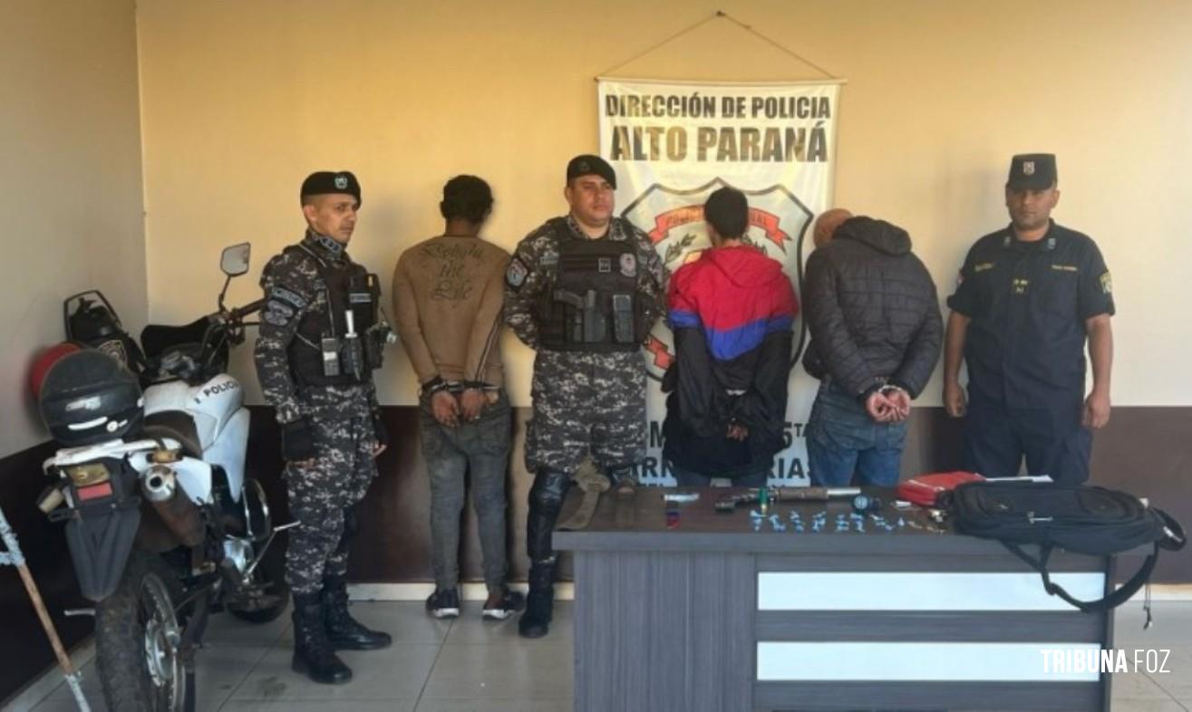 Policia Nacional do Paraguai prende três assaltantes em Hernandárias Policia Nacional do Paraguai prende três assaltantes em Hernandárias