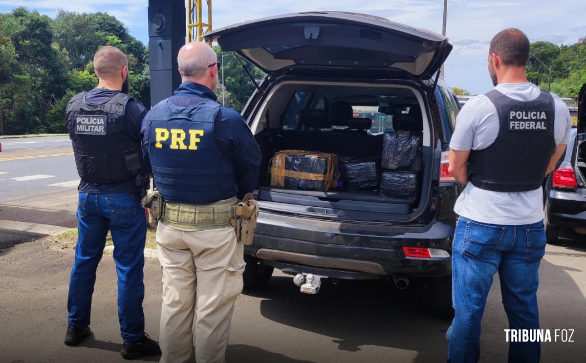 Policiais da FICCO/PR do Núcleo de Foz do Iguaçu prende motorista com 110,6 Kg de maconha na BR-277