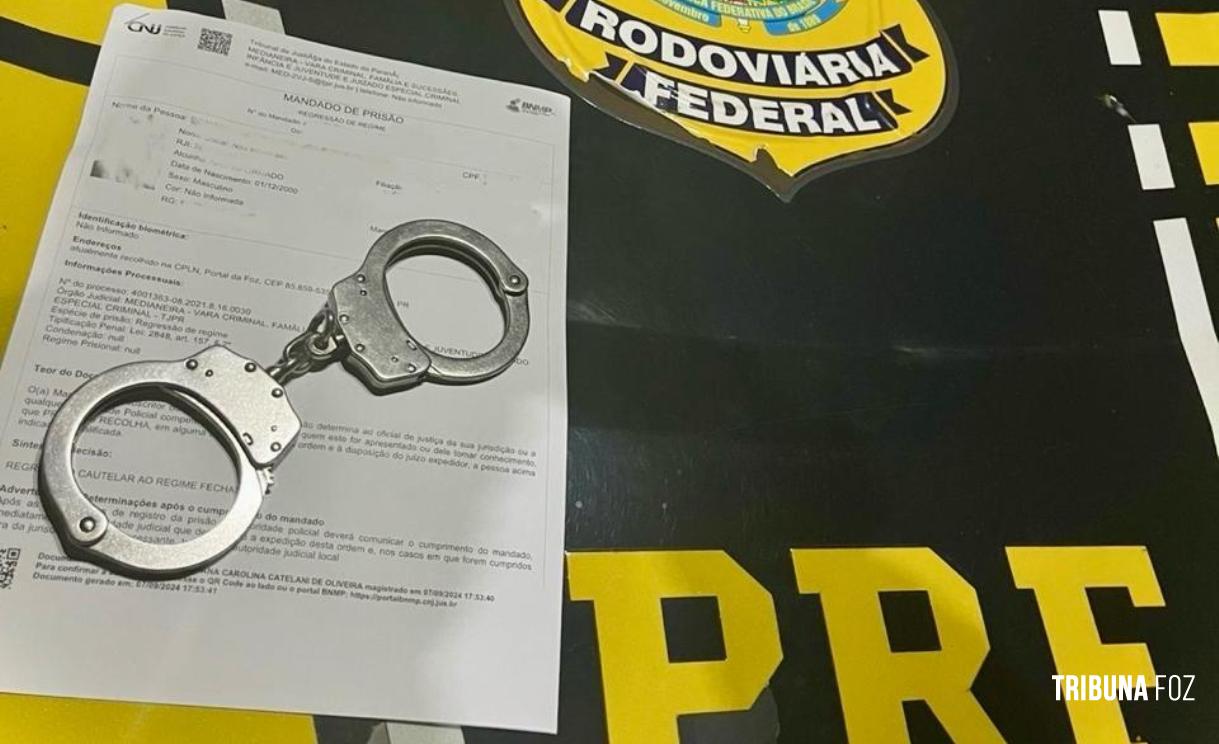 PRF prende foragido da justiça condenado por estupro de vulnerável na BR-277 PRF prende foragido da justiça condenado por estupro de vulnerável na BR-277