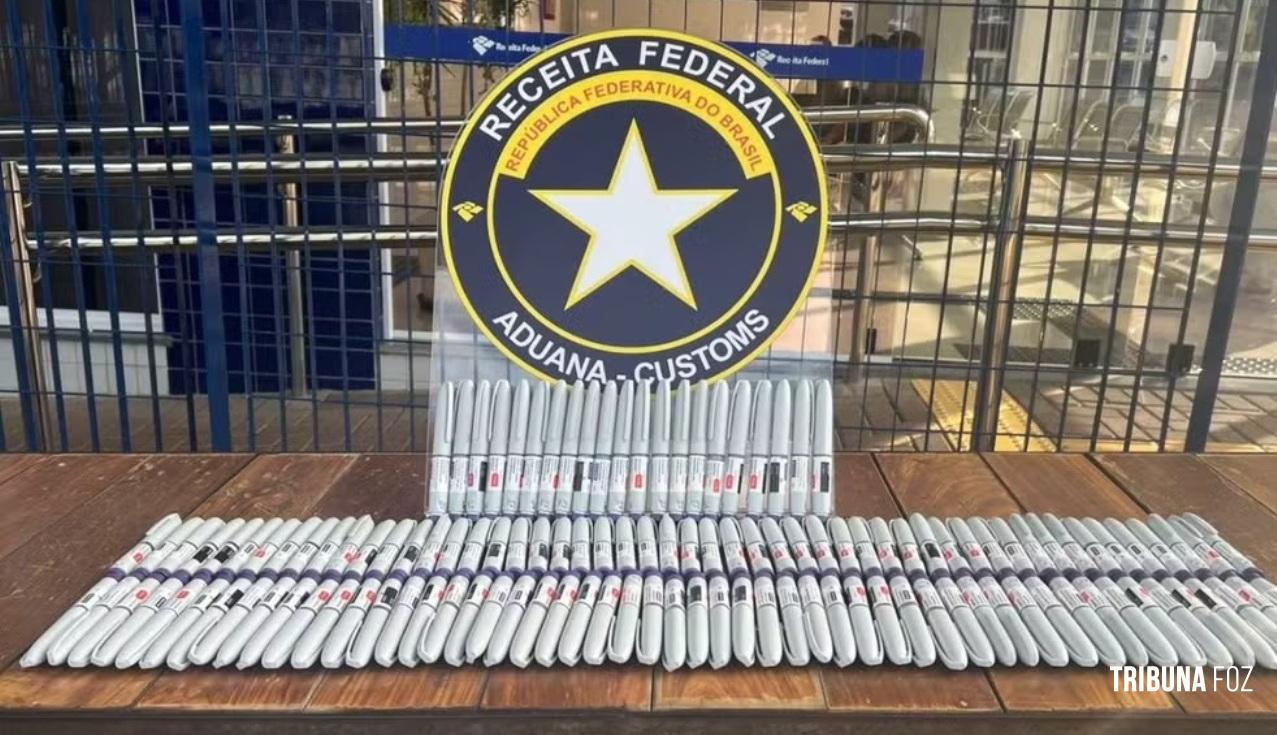 126 canetas emagrecedoras são apreendidas no Aeroporto de Foz do Iguaçu 126 canetas emagrecedoras são apreendidas no Aeroporto de Foz do Iguaçu