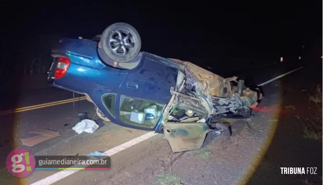 Acidente na PR-497 em Itaipulândia deixa um morto e cinco feridos Acidente na PR-497 em Itaipulândia deixa um morto e cinco feridos