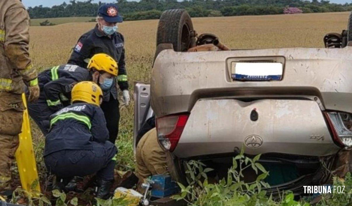 Após acidente de trânsito com morte em Naranjal, brasileira é trazida para atendimento em Foz do Iguaçu Após acidente de trânsito com morte em Naranjal, brasileira é trazida para atendimento em Foz do Iguaçu