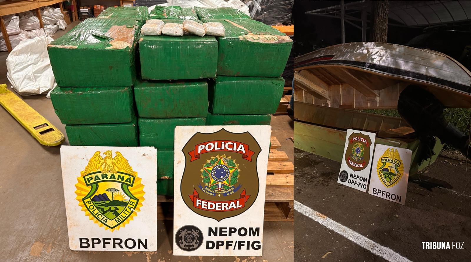 BPFRON e NEPOM apreendem 521,8 Kg de maconha em Santa Helena