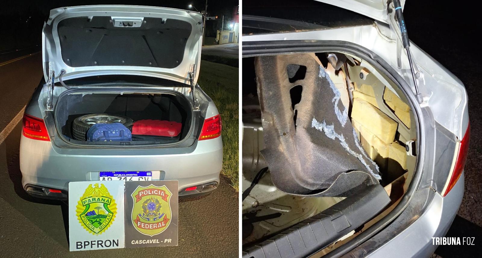 BPFRON e PF prende paraguaio e brasileira com 178 Kg de maconha em Santa Tereza do Oeste 
