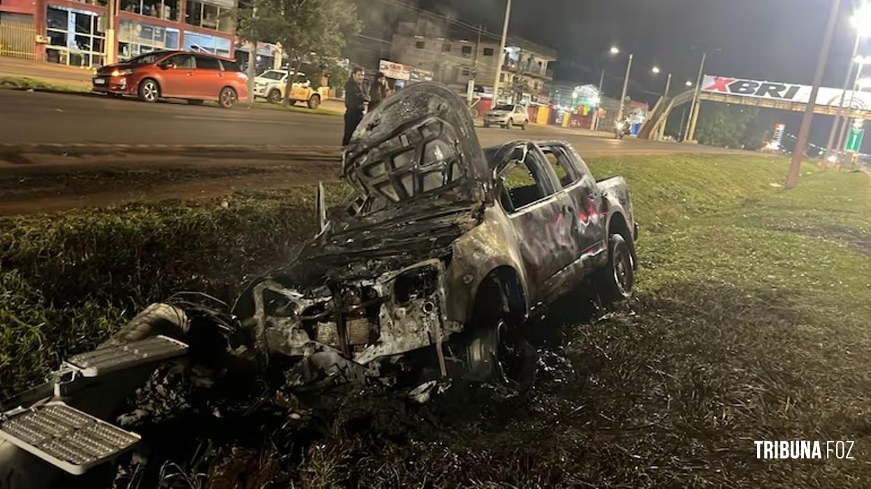Colisão seguido de incêndio a veículo deixa condutor brasileiro ferido em Ciudad Del Este