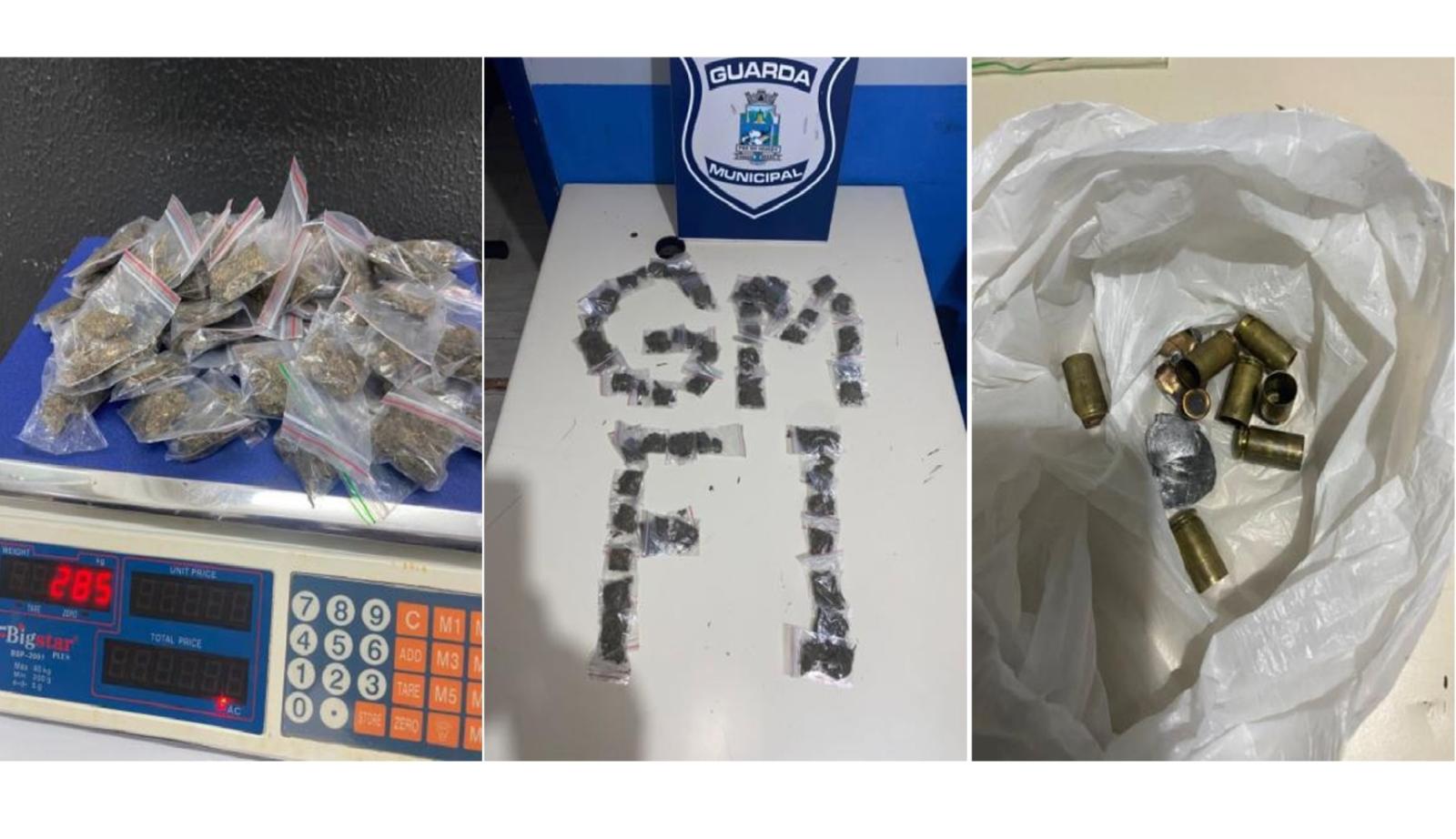 Guarda Municipal apreende drogas e estojos deflagrados após tentativa de homicídio no Condomínio Boyci Guarda Municipal apreende drogas e estojos deflagrados após tentativa de homicídio no Condomínio Boyci