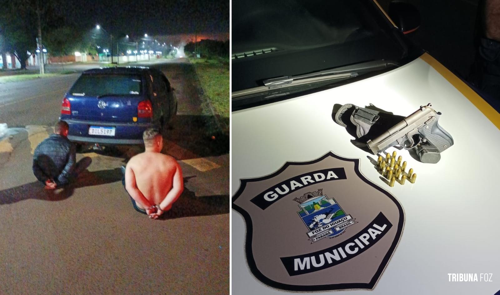 Guarda Municipal prende duas pessoas com pistola .380mm no Jardim Universitário, durante a madrugada Guarda Municipal prende duas pessoas com pistola .380mm no Jardim Universitário, durante a madrugada