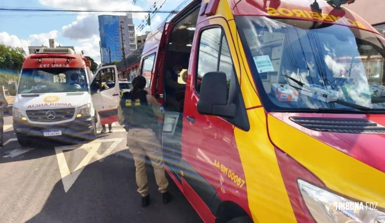 Homem fica ferido após colisão entre moto e carro no centro da cidade de Marechal Cândido Rondon Homem fica ferido após colisão entre moto e carro no centro da cidade de Marechal Cândido Rondon
