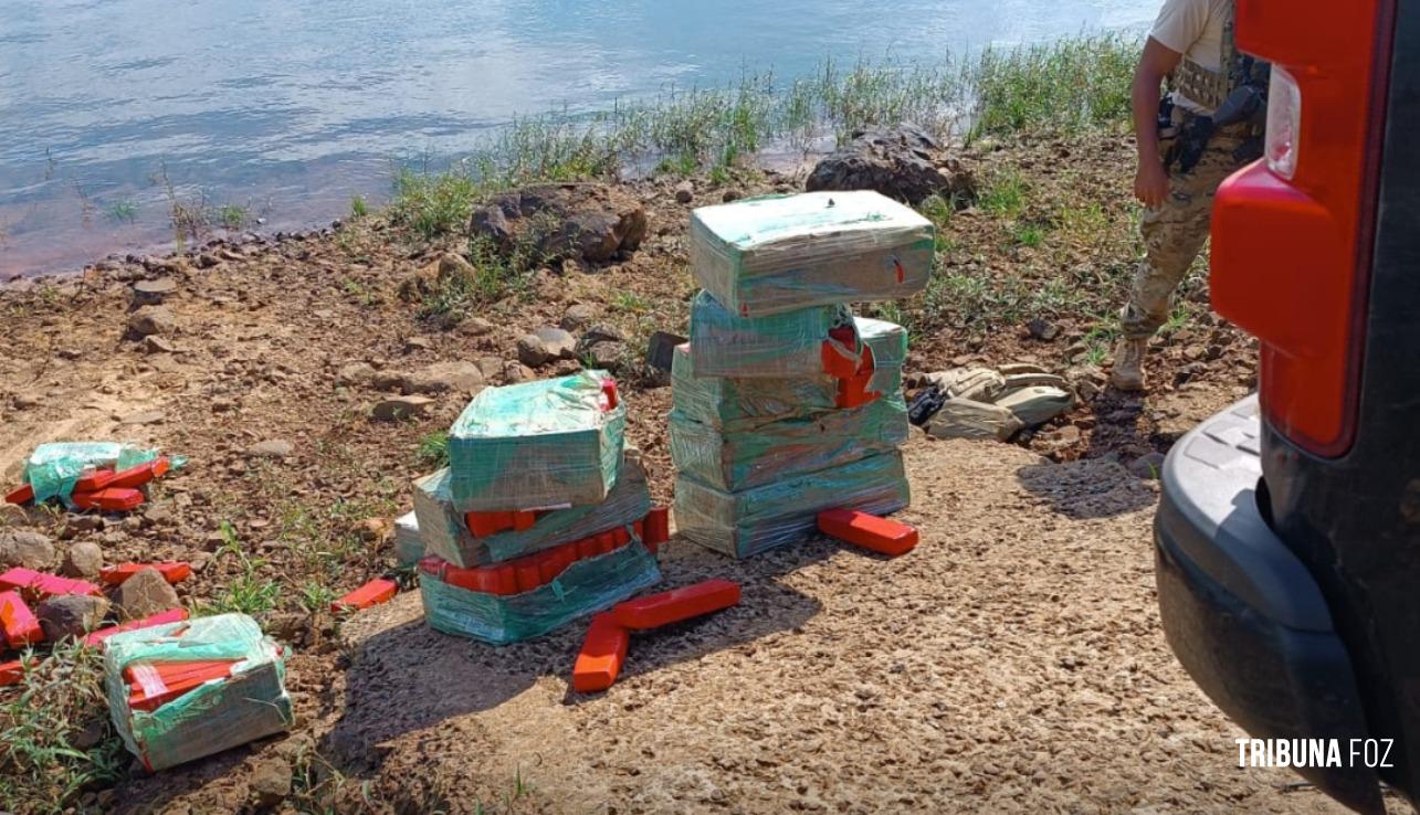PF e PMPR prendem três pessoas com 250 Kg de drogas nas margens do Rio Paraná